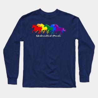 Unbridled Pride - LGBTQ+ Rainbow Galloping Horses Long Sleeve T-Shirt